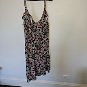 Torrid Plus Size Multi Color Skull Dress with Ruffle Top, Suze 2x